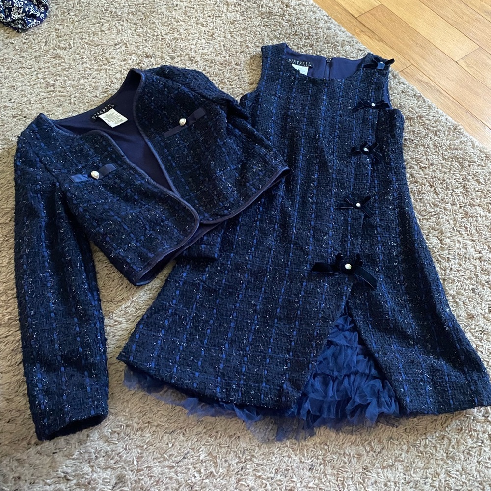 Kids, casual dress and jacket set